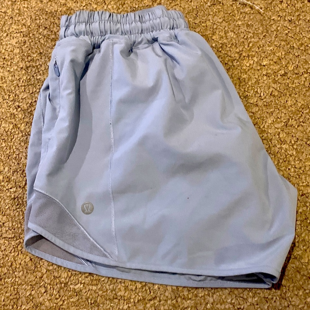 Blue linen lululemon shorts